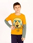 Детская футболка с длинным рукавом "Capybara" арт. дк69г / Горчичный