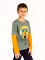 Детская футболка с длинным рукавом "Capybara" арт. дк69х / Хаки