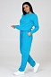 Женский костюм с брюками 52312 Голубой