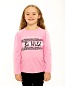 Детская футболка с длинным рукавом "Девчуля" арт. дк221р / Розовый
