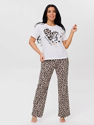 Женская пижама П-60(К) / Белый (леопард)