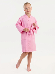 Детский халат вафельный Розовый HVKD
