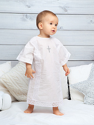 Детская крестильная рубашка поплин 06006