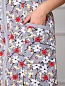Женский халат М-106 Цветы серый
